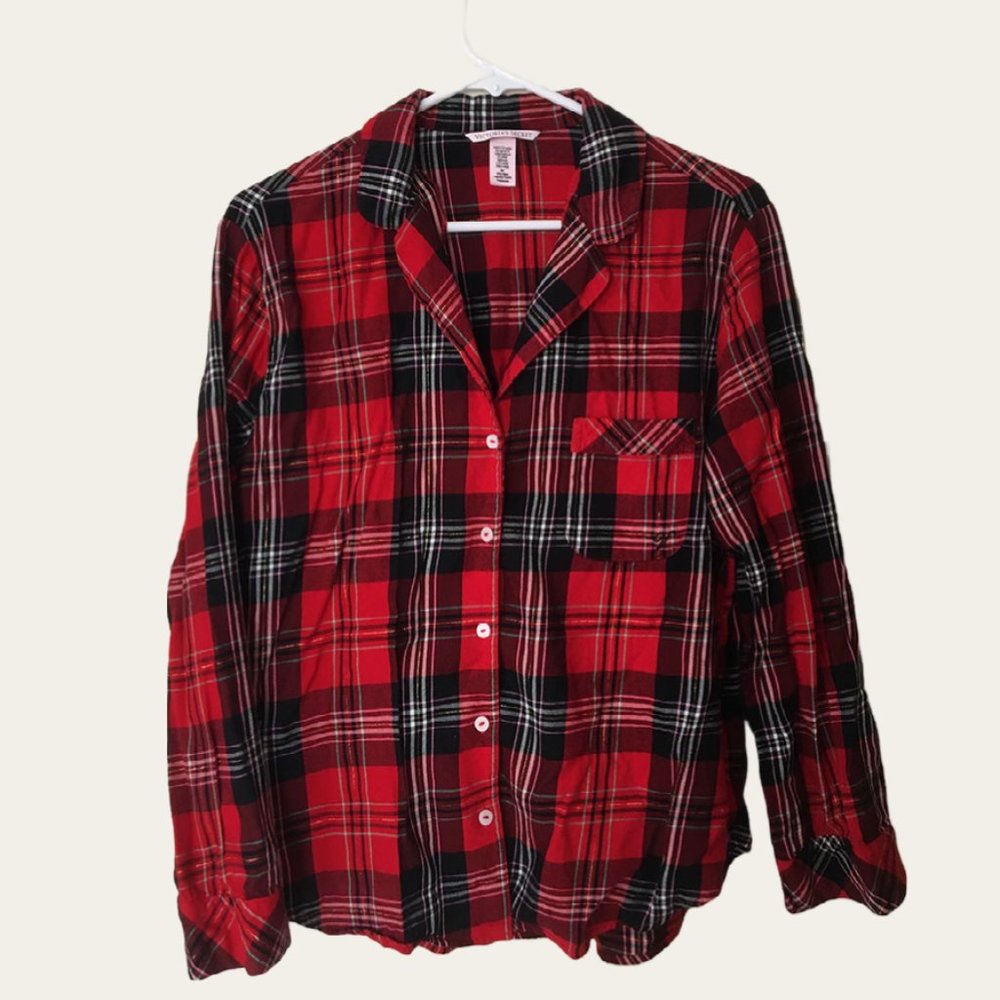 Victoria's Secret | Women's Plaid Pajama Top | Size: Medium
